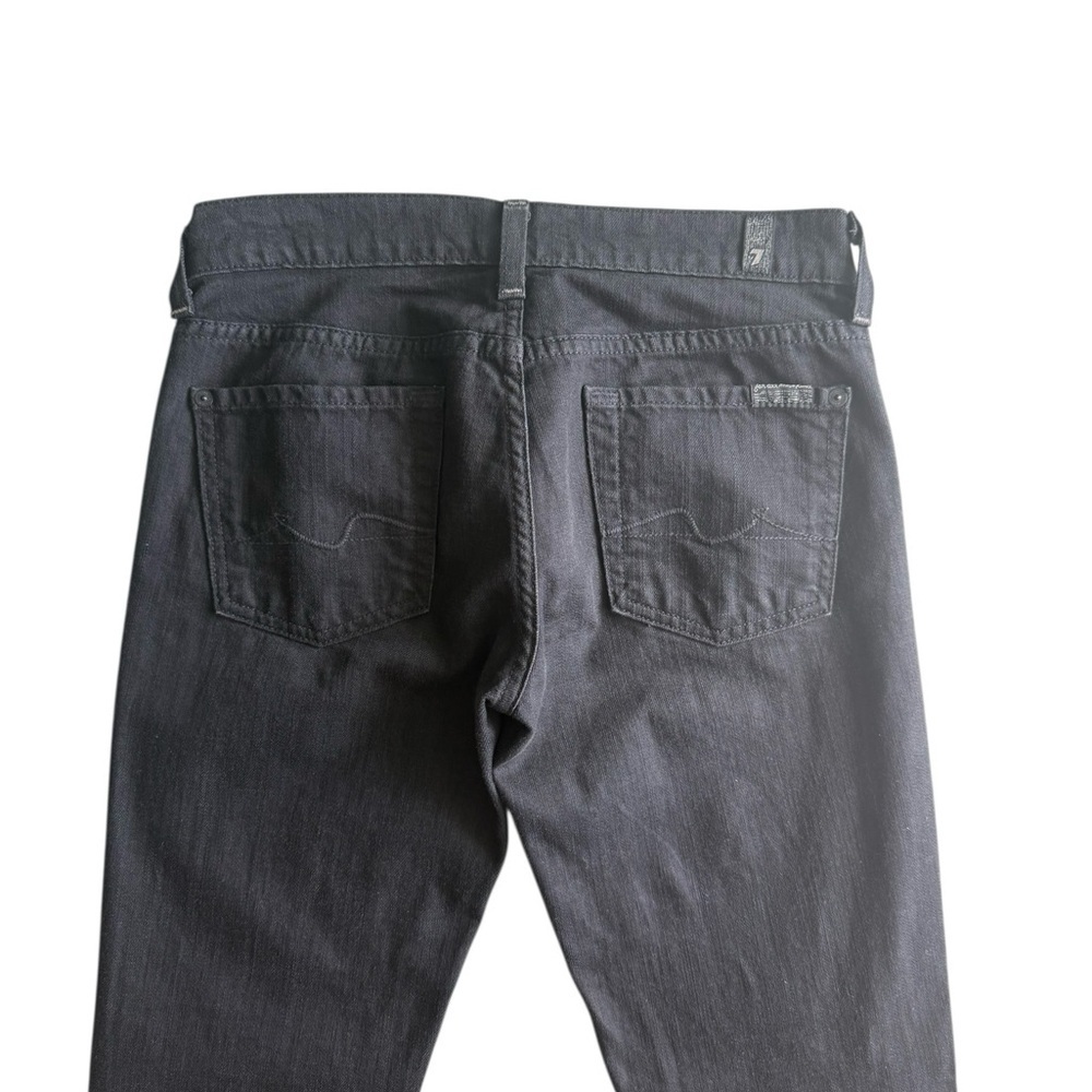 7 For All Mankind Wash Black KIMMIE Straight Leg Jeans Size 26” - Picture 4 of 9